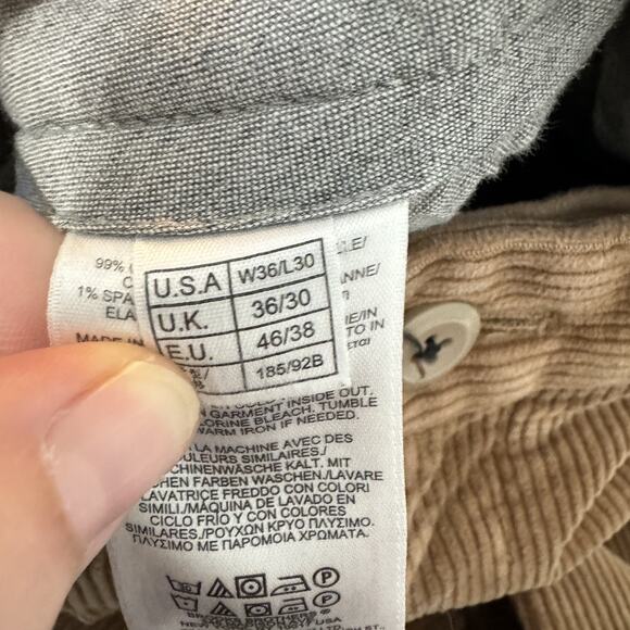 Brooks Brothers Clark Corduroy Dress Pants Mens 36x30 Brown Actual 36X29 Stretch - Picture 7 of 12